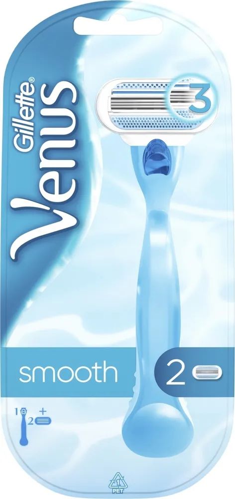 Для бритья женский venus. Бритвенный станок Venus smooth 1 сменная кассета 3 лезвия.