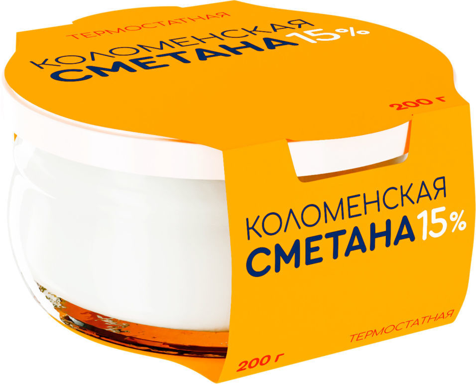 

Сметана Коломенский термостатная 15% 200 г