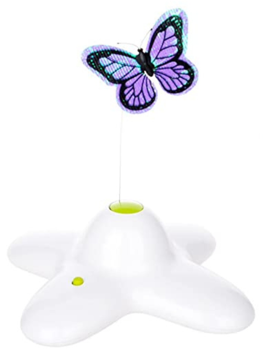 Интерактивная игрушка дразнилка для кошек PUREVACY Бабочка, заводной хвостик + 1 бабочка