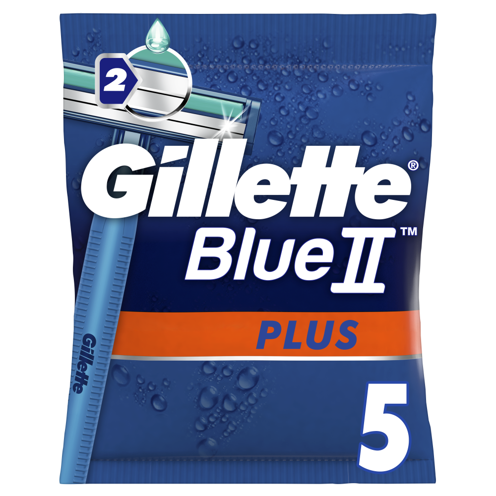 Одноразовая мужская бритва Gillette Blue2 Plus 5 шт сменные кассеты для бритв gillette slalom plus для мужчин 3 шт
