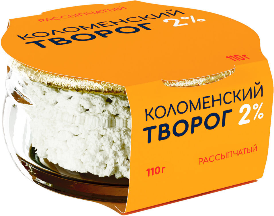 фото Творог коломенский рассыпчатый 2% 110 г