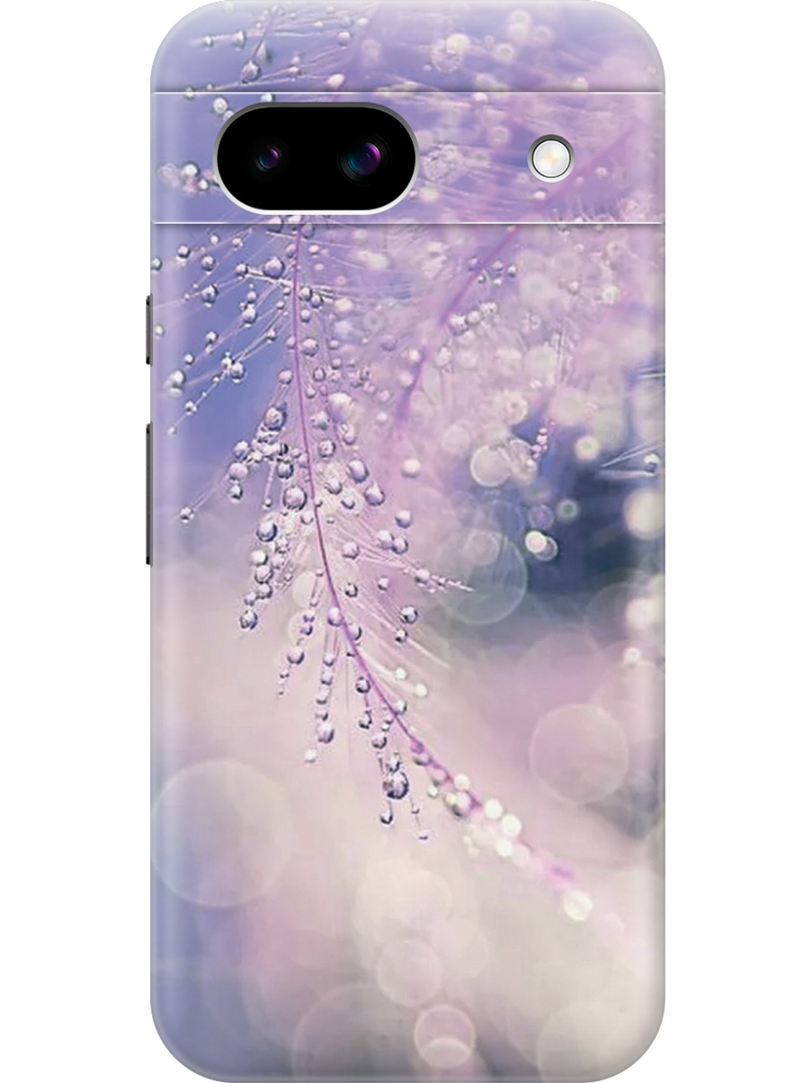 

Силиконовый чехол на Google Pixel 8a с принтом "Ветка в капельках", Прозрачный;белый;синий;фиолетовый, 784809123