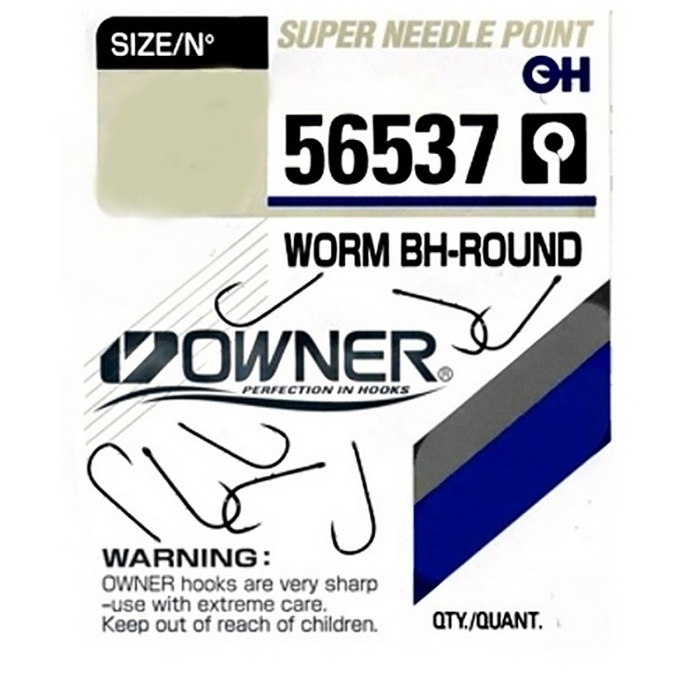 Рыболовные крючки Owner Worm BH-Round №10, 10 шт