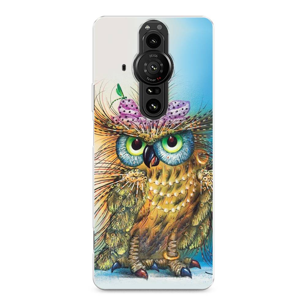

Чехол на Sony Xperia Pro-I "Модная сова", Коричневый;голубой, 55050-1