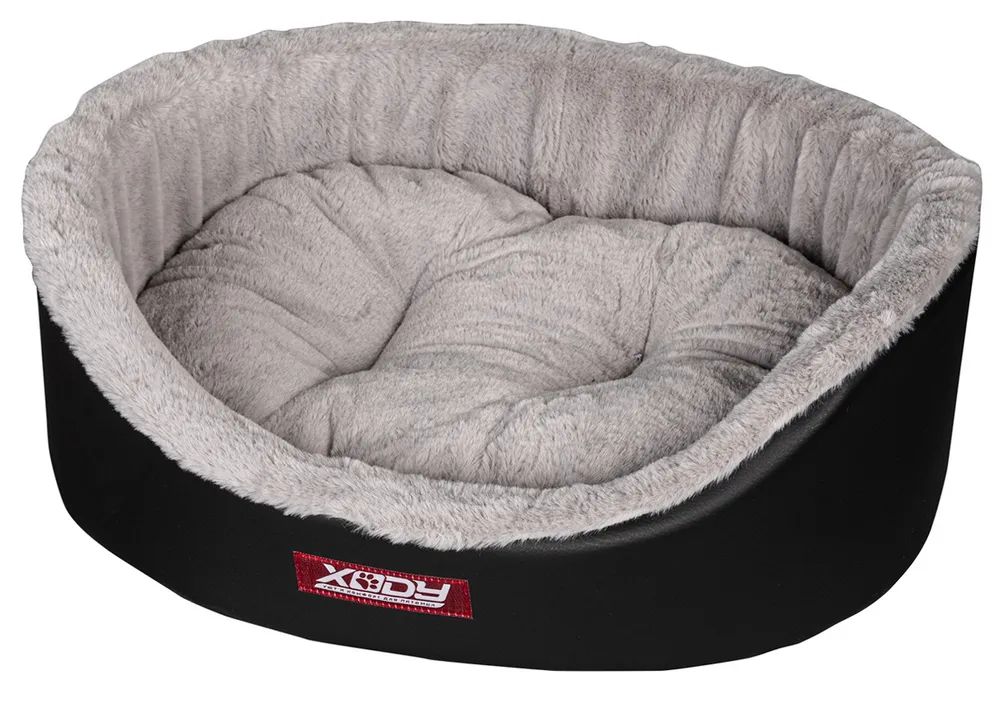 

Лежак для собак и кошек Xody Премиум №2 экокожа 49x38x16 см серый, 4603774232873