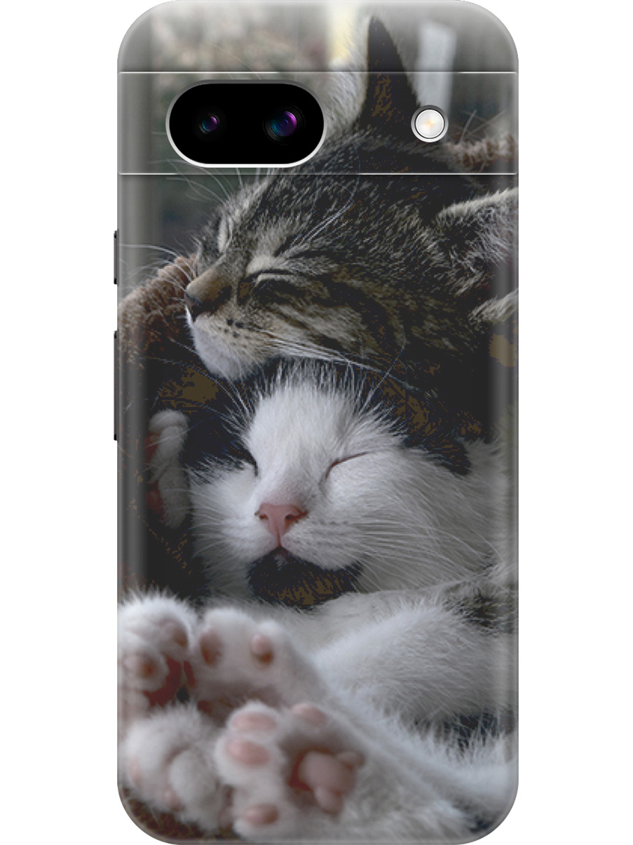 

Силиконовый чехол на Google Pixel 8a с принтом "Отдыхающие котики", Прозрачный;белый;коричневый;черный, 784809111