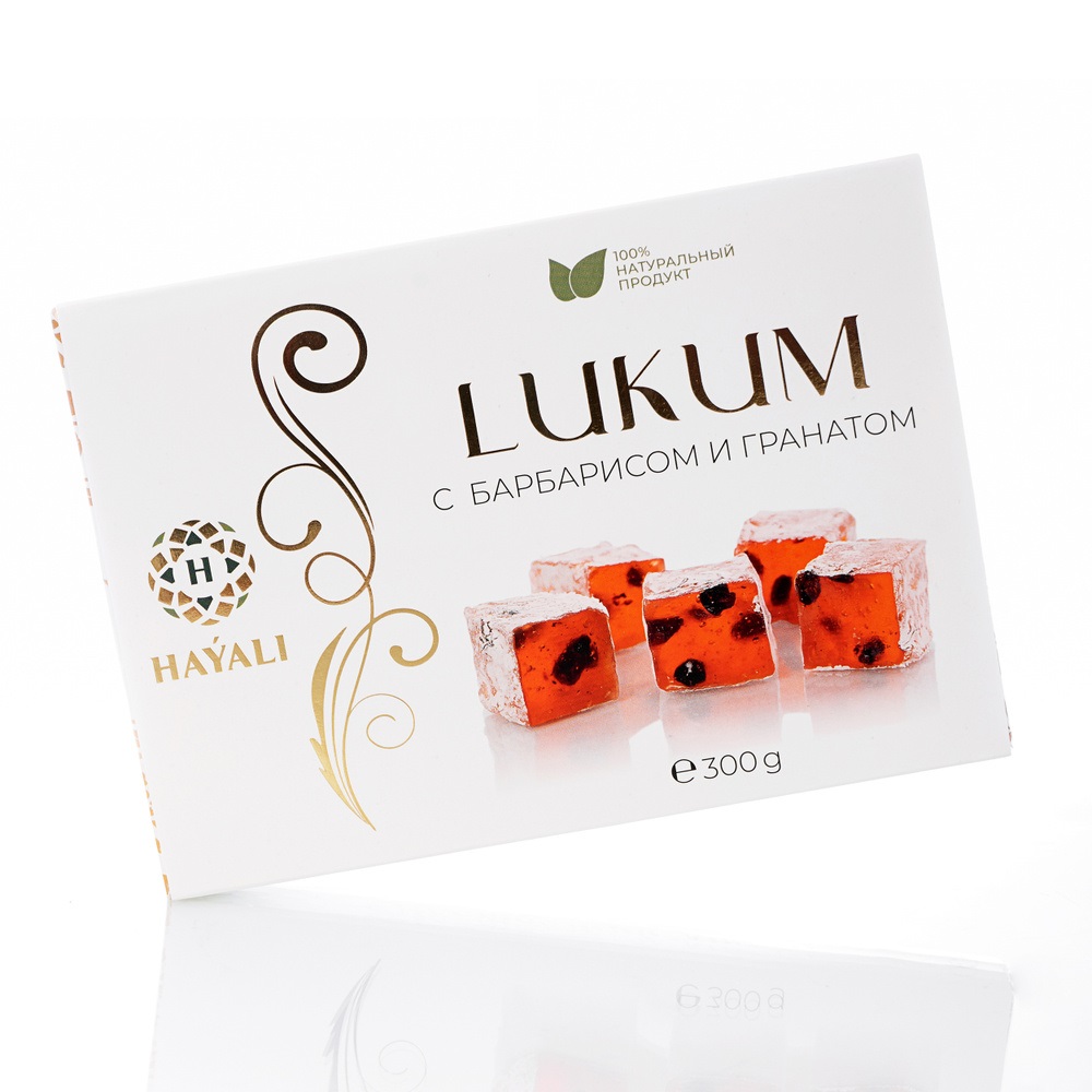 

Рахат лукум "HAYALI" с барбарисом и гранатом, 300 г