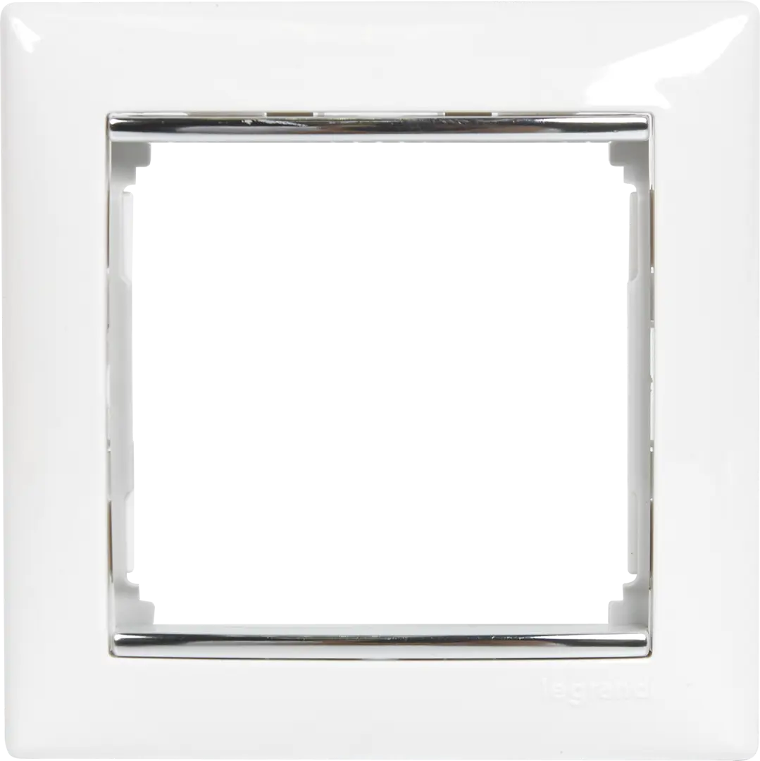Рамка для розеток и выключателей Legrand Valena 1 пост, цвет белый/серый шёлк рамка на 1 пост legrand celiane 069201