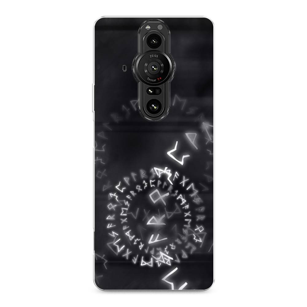 

Чехол на Sony Xperia Pro-I "Руны", Серый;черный, 55050-3