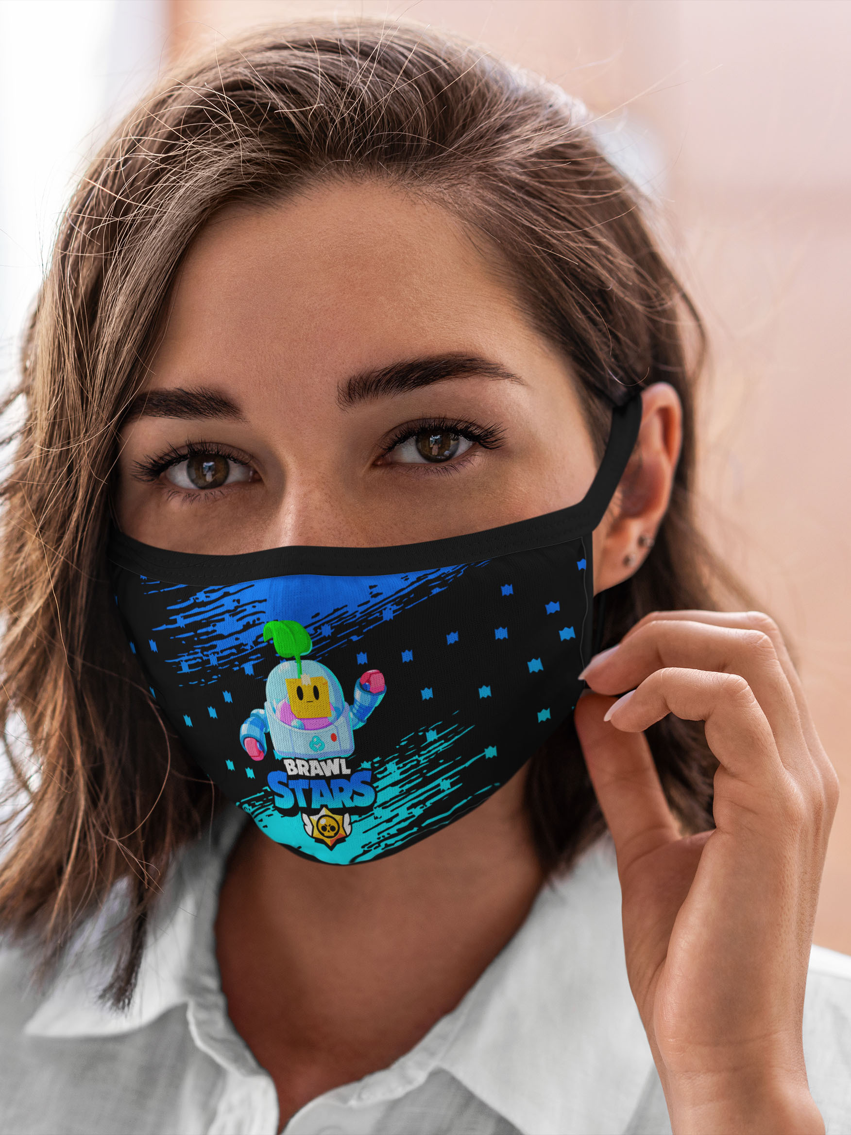 

Многоразовая маска унисекс Burnettie Brawl Stars Sprout., Разноцветный, Brawl Stars Sprout.