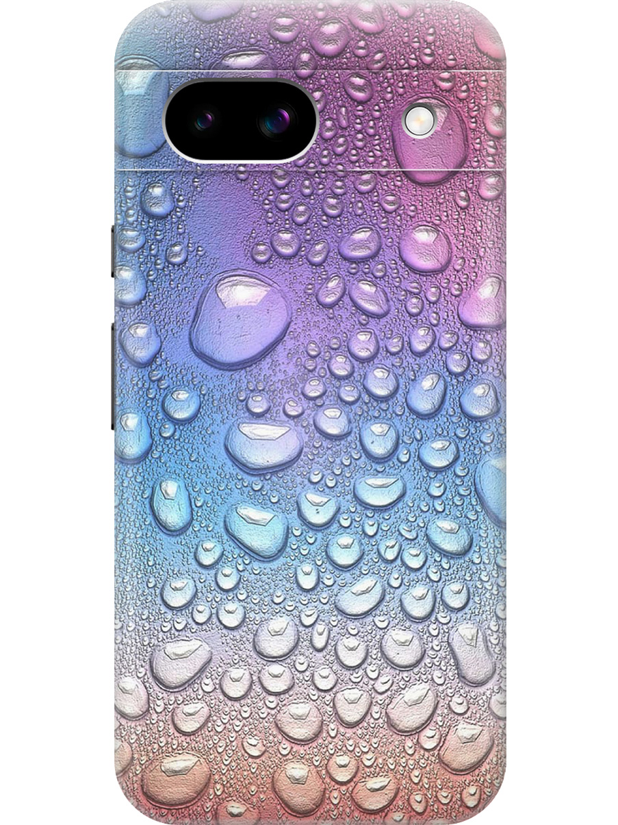 

Силиконовый чехол на Google Pixel 8a с принтом "Множество капель", Прозрачный;синий;фиолетовый, 784809141