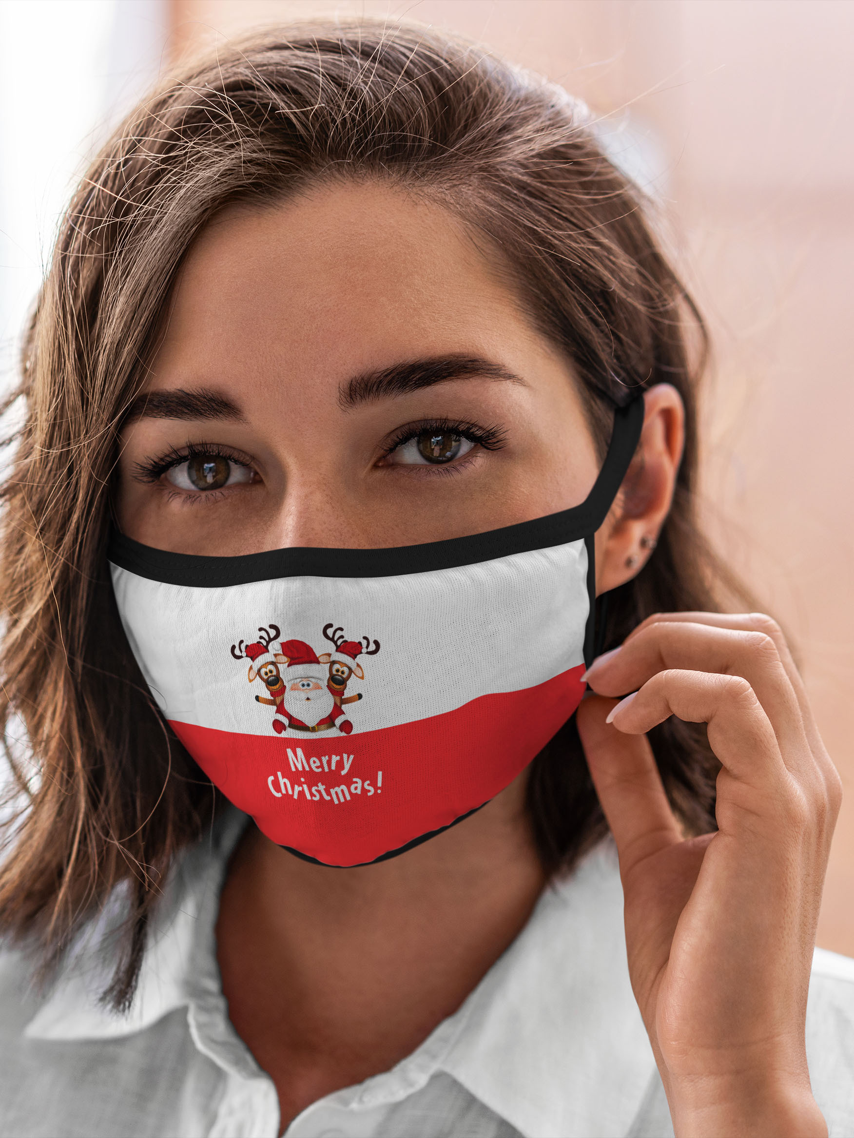 

Многоразовая маска унисекс Burnettie Олени Санта С 2 Оленями, Разноцветный, Олени Санта С 2 Оленями