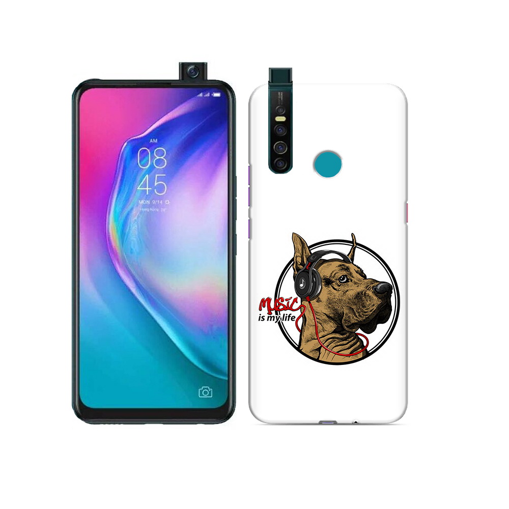 

Чехол MyPads Tocco для Tecno Camon 15 Pro музыкальная собака, Прозрачный, Tocco