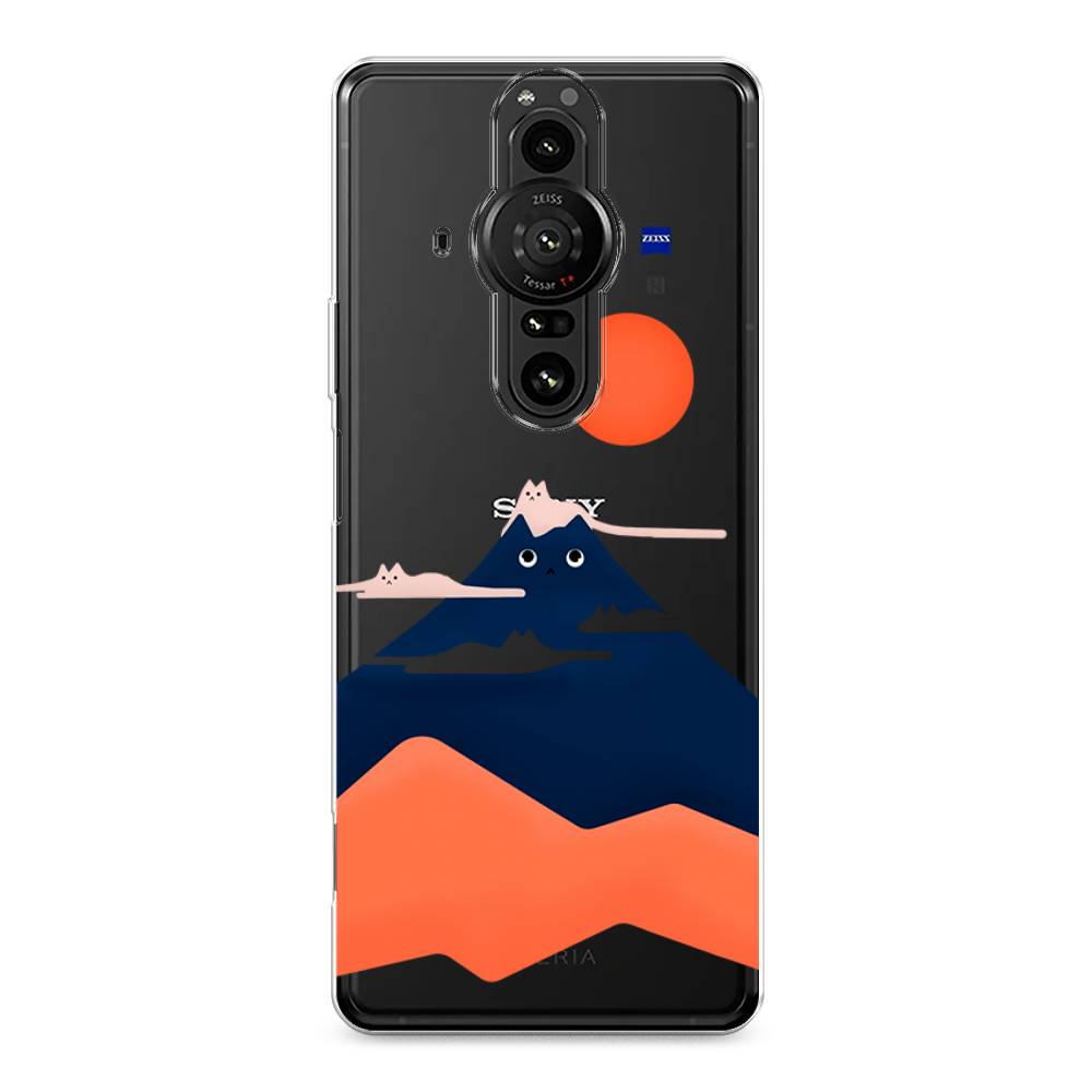 

Чехол на Sony Xperia Pro-I "Кот-гора", Черный;оранжевый, 55050-4