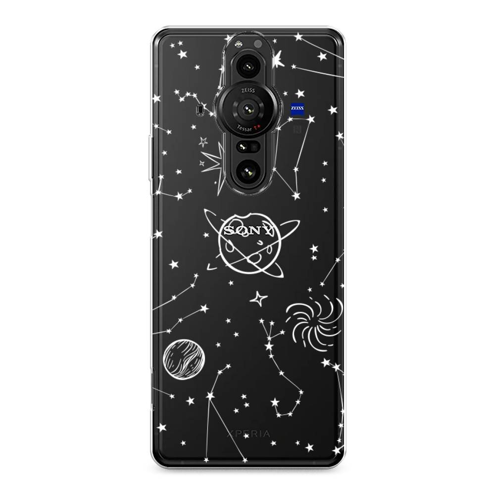 

Чехол на Sony Xperia Pro-I "Планеты в космосе", Белый, 55050-2