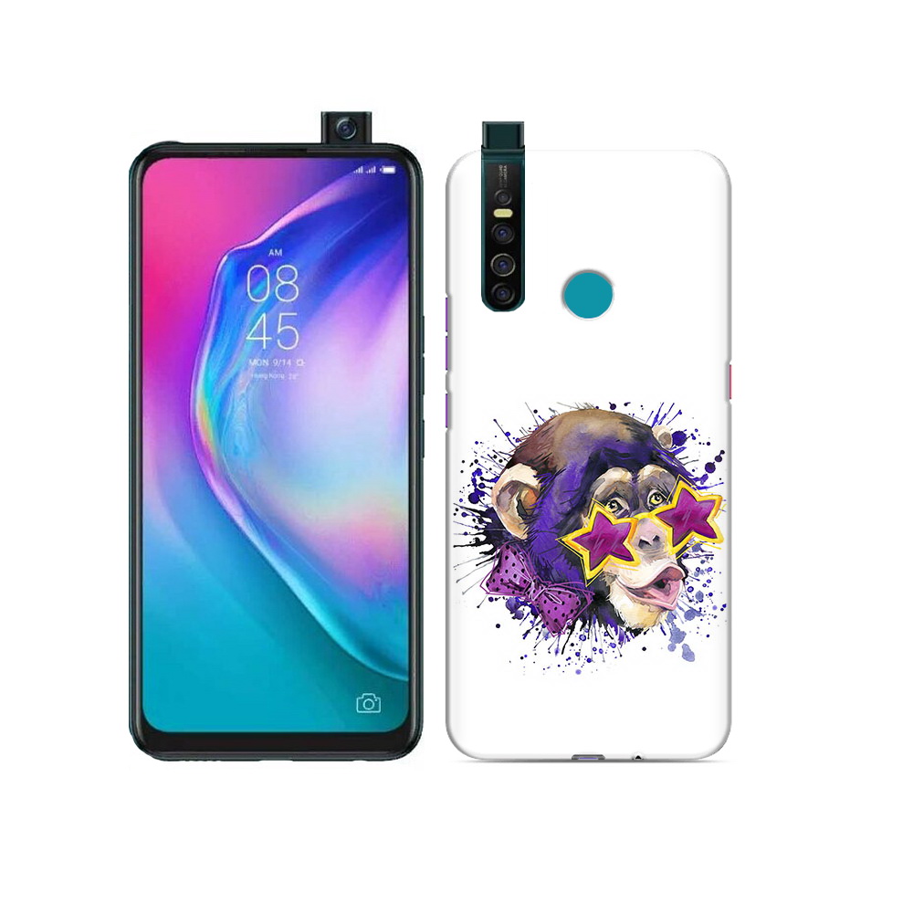 

Чехол MyPads Tocco для Tecno Camon 15 Pro обезьяна в очках, Прозрачный, Tocco