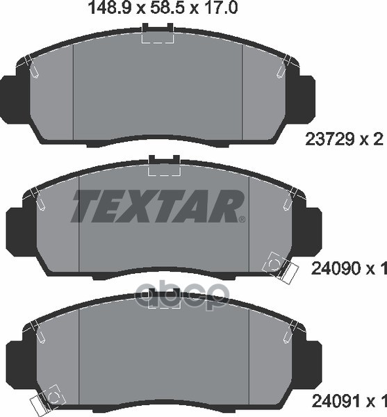 

Тормозные колодки Textar 2372901