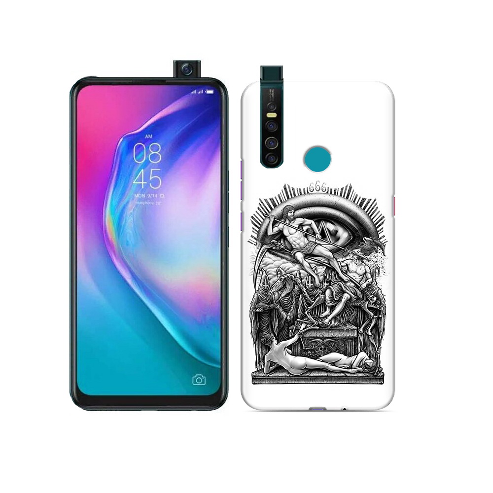 

Чехол MyPads Tocco для Tecno Camon 15 Pro оракул черно белый, Прозрачный, Tocco