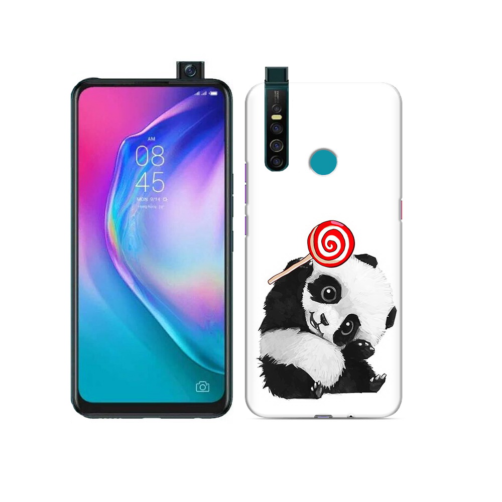 

Чехол MyPads Tocco для Tecno Camon 15 Pro панда с леденцом, Прозрачный, Tocco