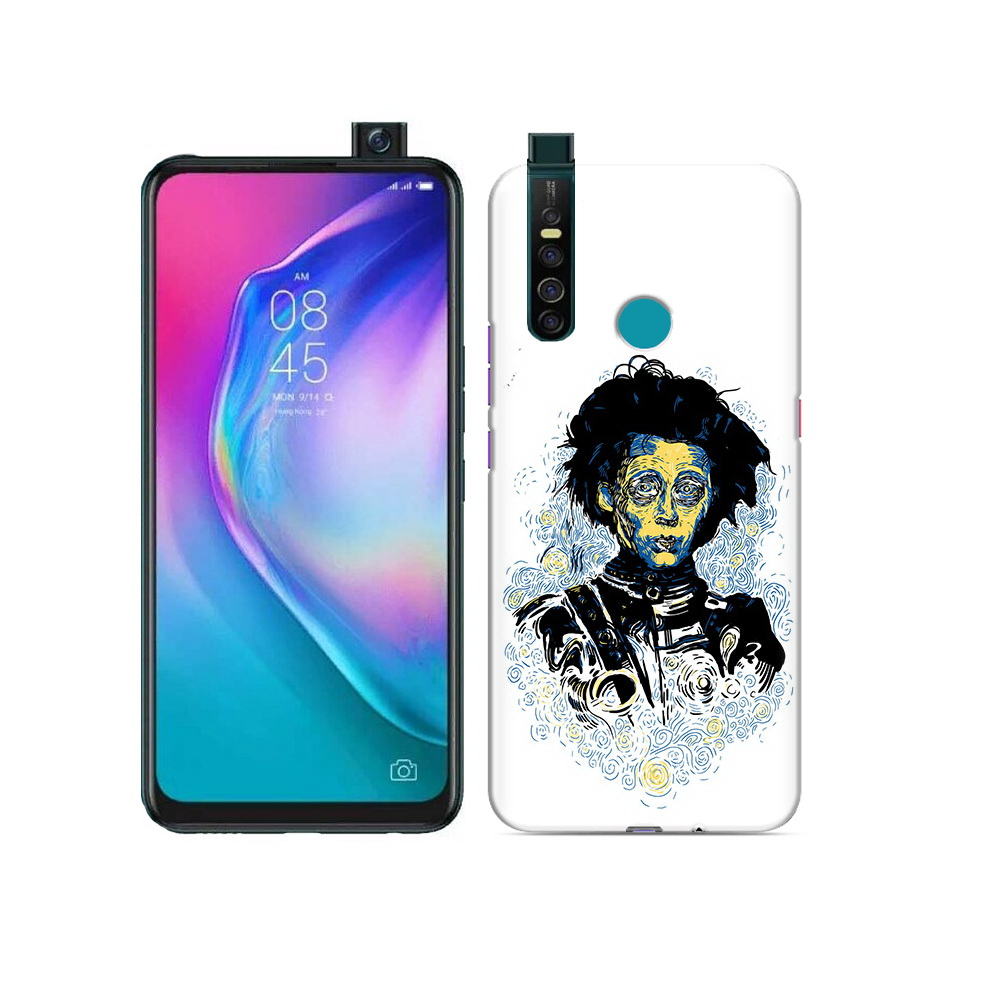 

Чехол MyPads Tocco для Tecno Camon 15 Pro парень черно-белый абстракция, Прозрачный, Tocco