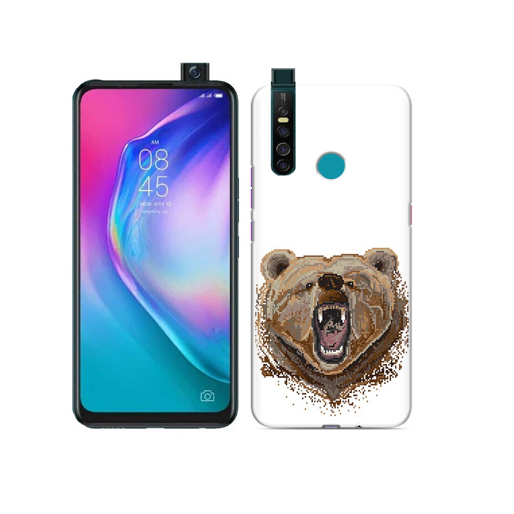 

Чехол MyPads Tocco для Tecno Camon 15 Pro пиксельный медведь, Прозрачный, Tocco