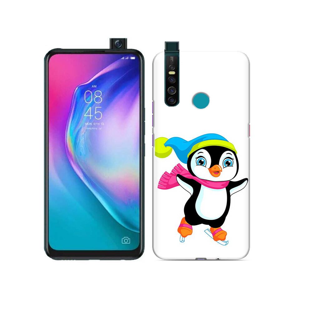 

Чехол MyPads Tocco для Tecno Camon 15 Pro пингвин на коньках, Прозрачный, Tocco