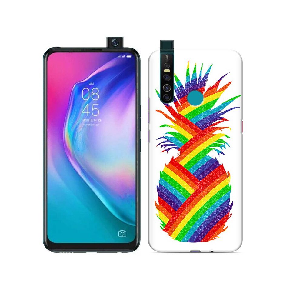 

Чехол MyPads Tocco для Tecno Camon 15 Pro радужный ананас, Прозрачный, Tocco