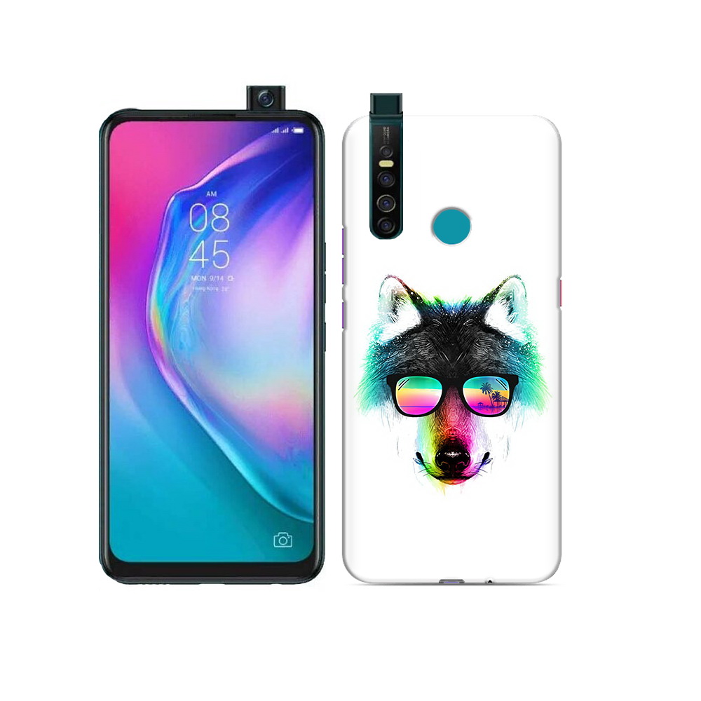 

Чехол MyPads Tocco для Tecno Camon 15 Pro радужный волк, Прозрачный, Tocco