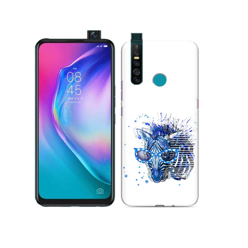 

Чехол MyPads Tocco для Tecno Camon 15 Pro расплывчатая зебра, Прозрачный, Tocco