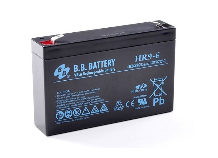 Аккумуляторная батарея В.В.Battery HR 9-6 (6V; 9Ah)