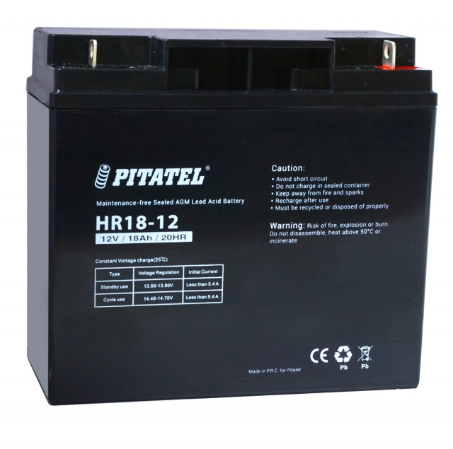 Аккумуляторная батарея Pitatel BC17-12, HR18-12 (12V, 18000mAh)