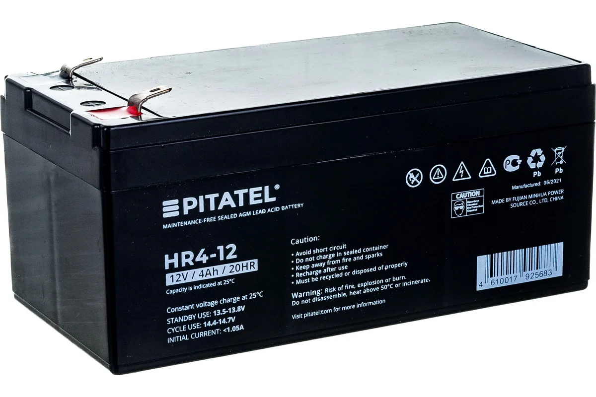 

Аккумулятор для ИБП Pitatel 4 А/ч 12 В (BAT20700003M)