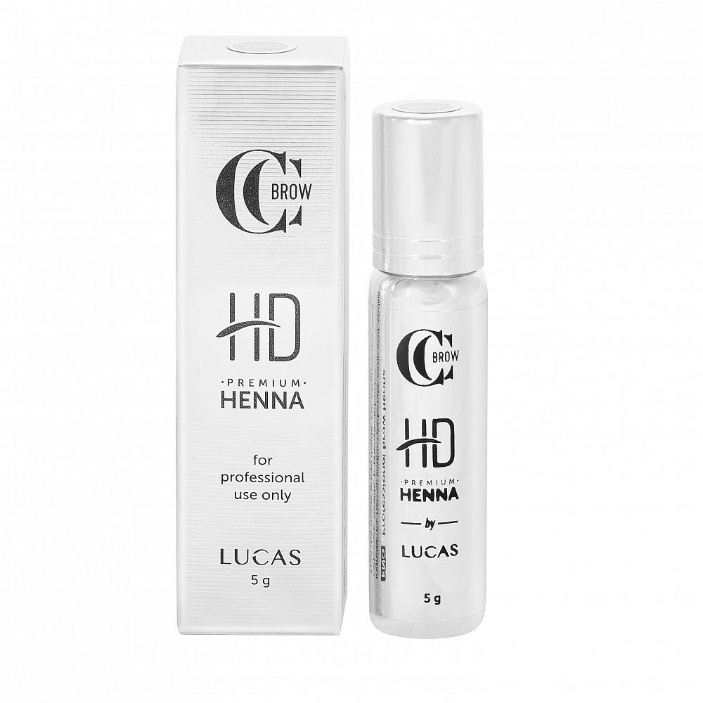 Хна Lucas Cosmetics для бровей Premium henna HD CC Brow Chestnut каштан 5 г профессиональная хна для бровей lucas cosmetics premium henna hd almond
