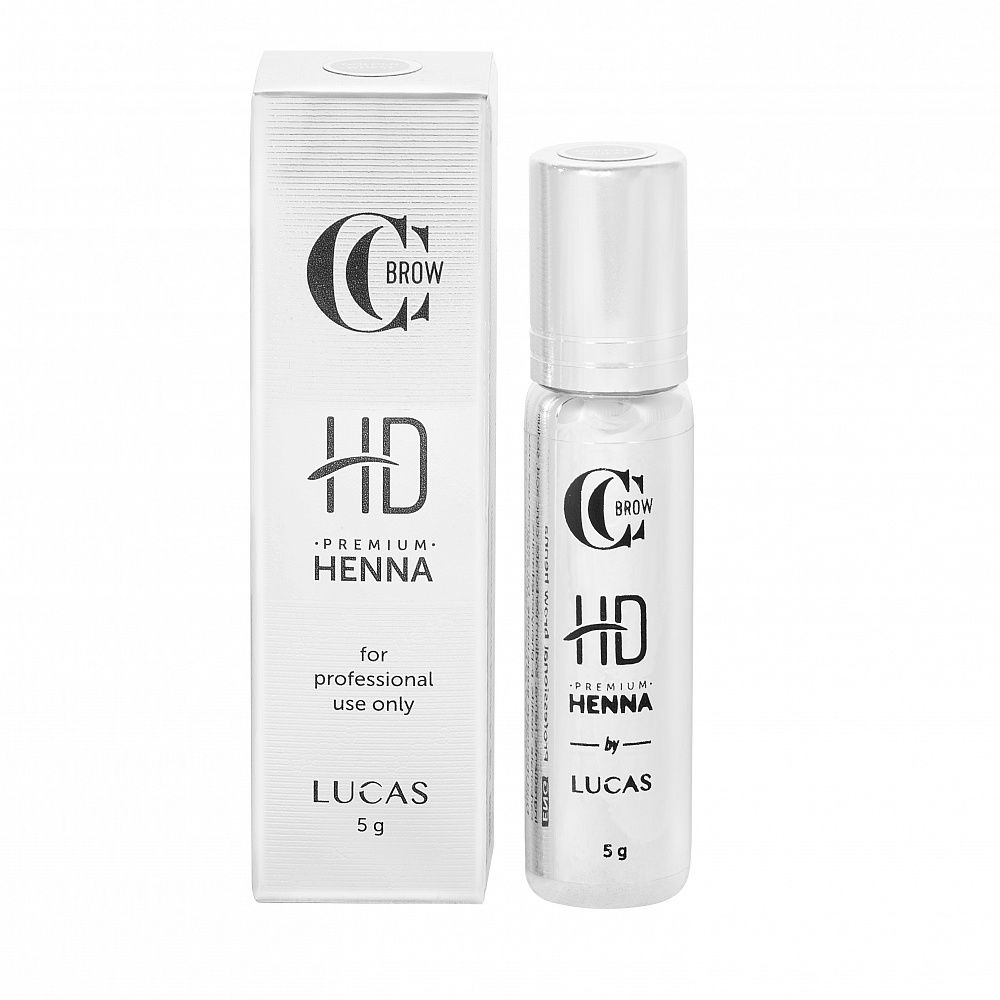 Хна Lucas Cosmetics для бровей Premium henna HD CC Brow Chestnut каштан 5 г хна для бровей browxenna шатен 105 морозный каштан 6 г