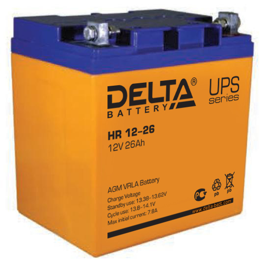 Аккумуляторная батарея Delta HR 12-26 12V 26Ah 15180₽