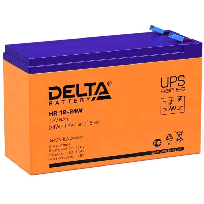 

Аккумулятор для ИБП Delta 6 А/ч 12 В (BAT20700011M)