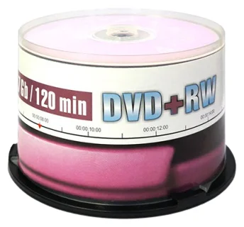 Диск DVD+RW Mirex Brand, 4x, 4.7 Гб, Cake Box, 50 шт