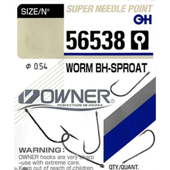 фото Рыболовные крючки owner worm bh-sproat №10, 10 шт g2