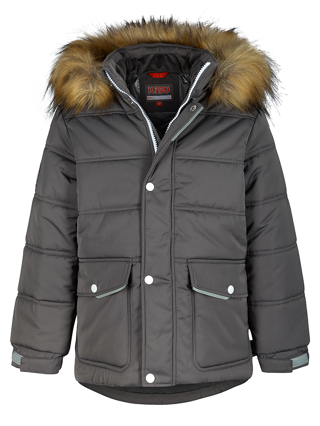 

Куртка детская Kisu W21-10302, серый, 140, W21-10302