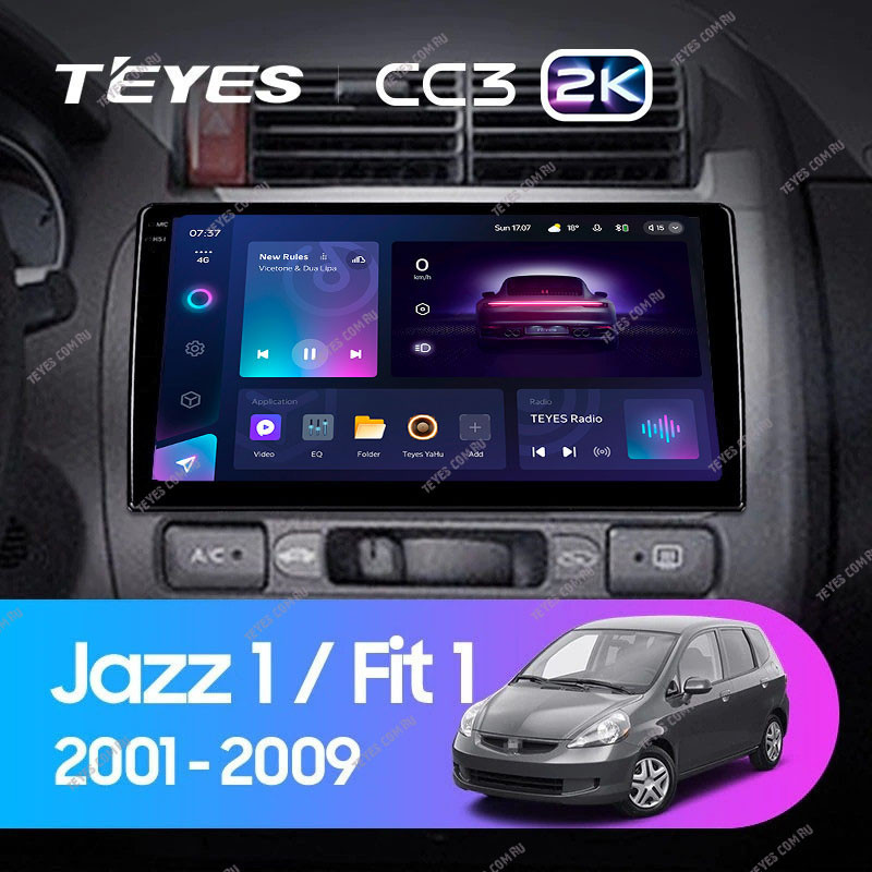 Штатная магнитола Teyes CC3 2K 6128 Honda Jazz 1 2001-2009 4230000₽
