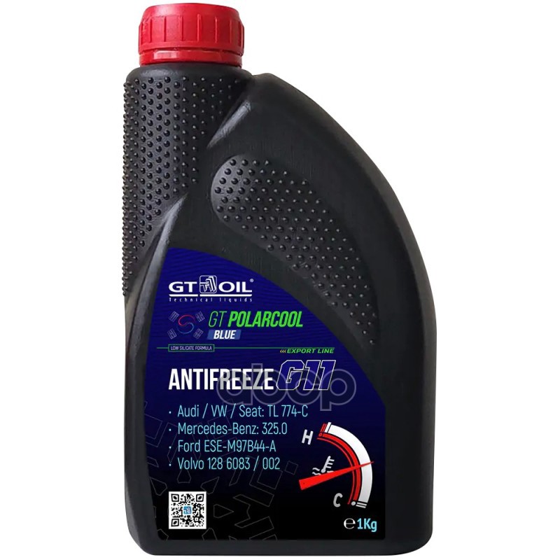 Антифриз Gt Polarcool G11 Blue 1 Кг -40C GT OIL арт. 8809059410318