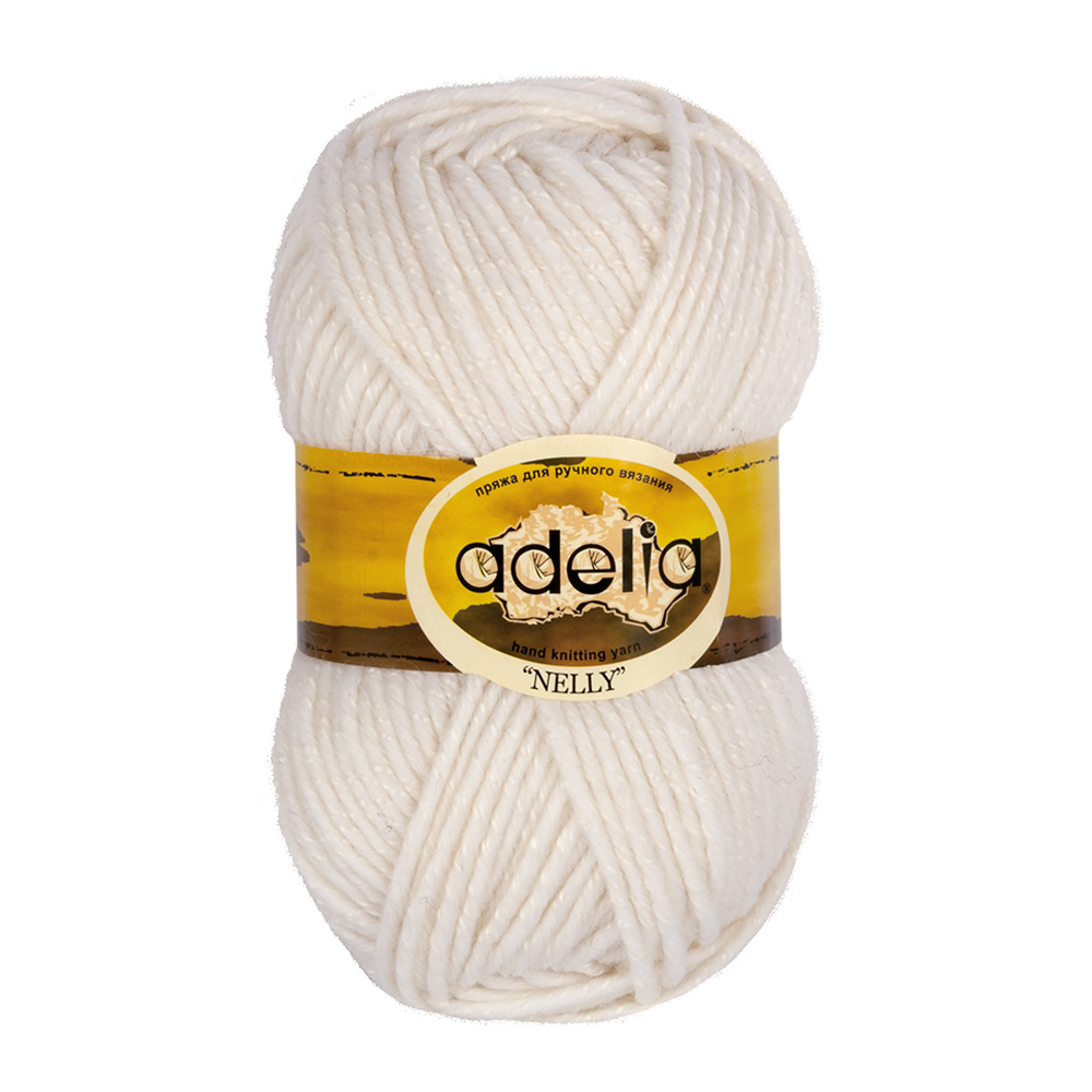 

Пряжа Adelia NELLY-01 NELLY 01 светло- белый, Nelly
