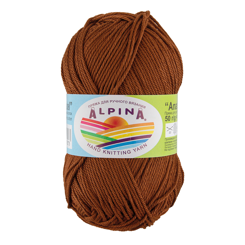 

Пряжа Alpina ANABEL-1037 ANABEL 1037 коричневый, ANABEL