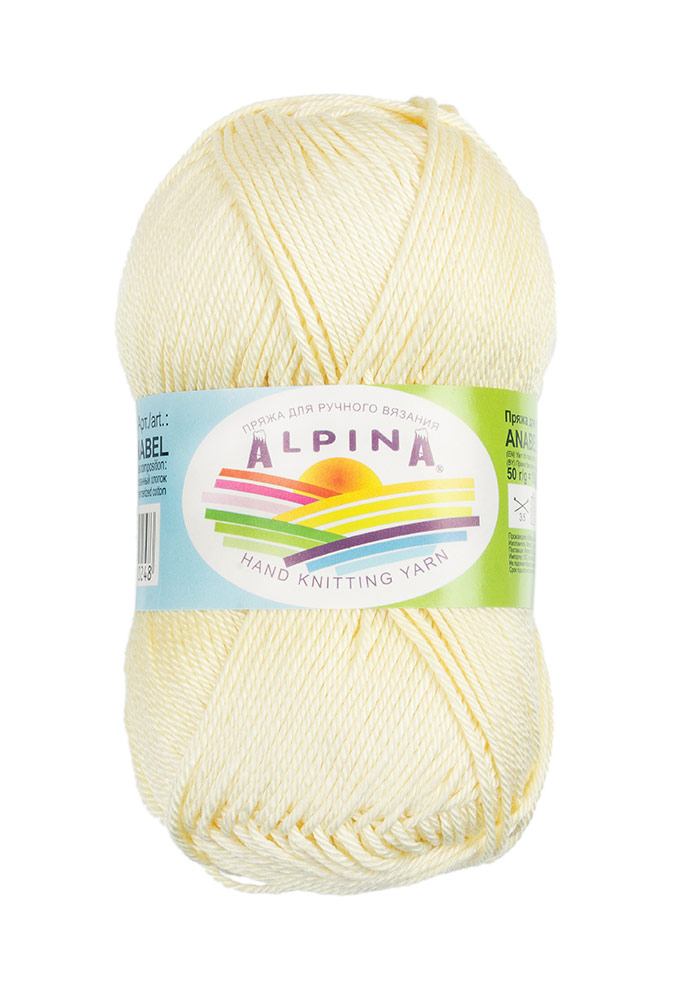 

Пряжа Alpina ANABEL-185 ANABEL бледно-желтый, ANABEL