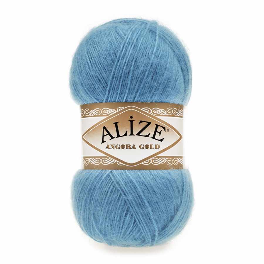 

Пряжа ALIZE Angora Gold цвет 245 бирюзовый 5 мотков