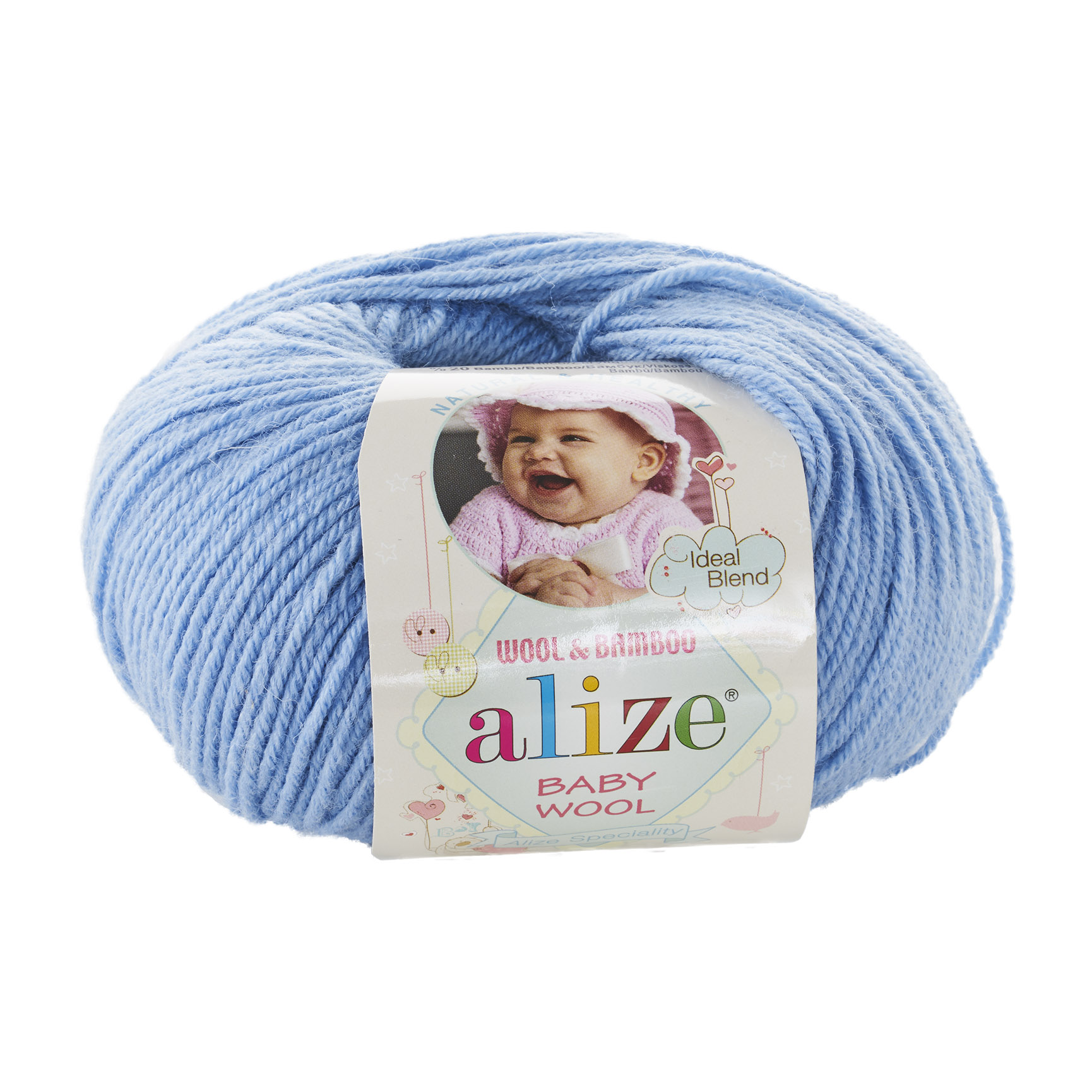 фото Пряжа alize alize-babywool-040 baby wool голубой