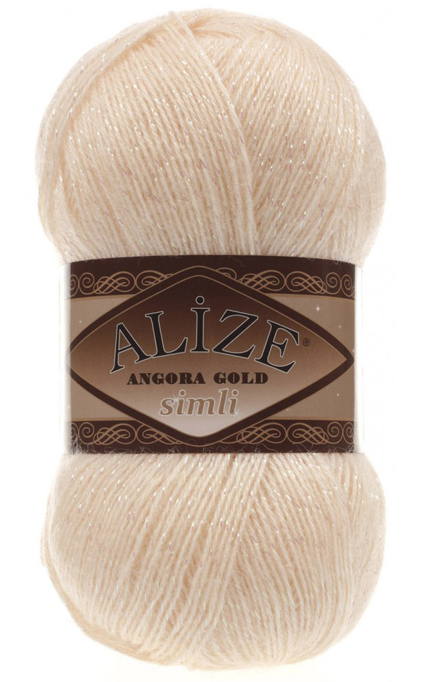 

Пряжа Alize ALIZE-AngoraGold-681 Angora Gold ярко-персиковый, Бежевый, Angora Gold