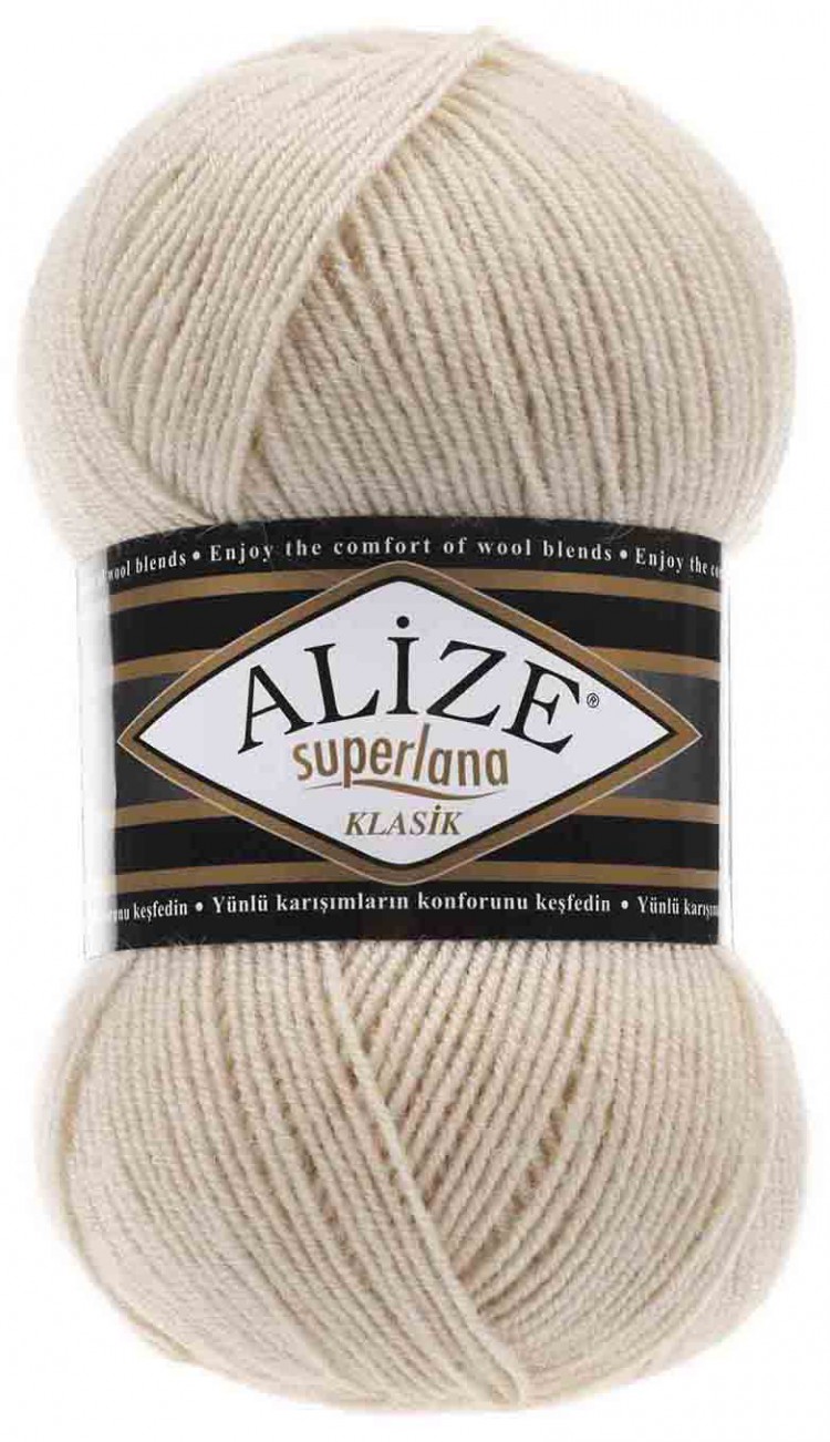 

Пряжа Alize Superlana klasik 5 шт. в упак. медовый Alize-Superlana klasik-310 280 м