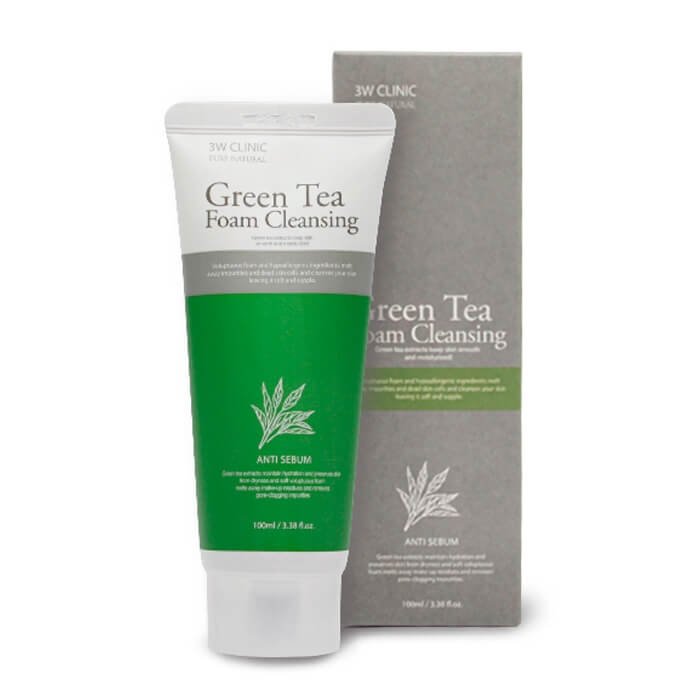 фото Пенка для умывания 3w clinic green tea foam cleansing 100 мл