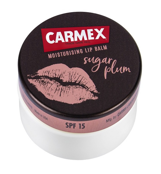 

Бальзам для губ Carmex "Сахарная Слива" с защитным фактором SPF-15, в баночке